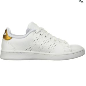 Adidas Women White Perforated Tennis Shoes